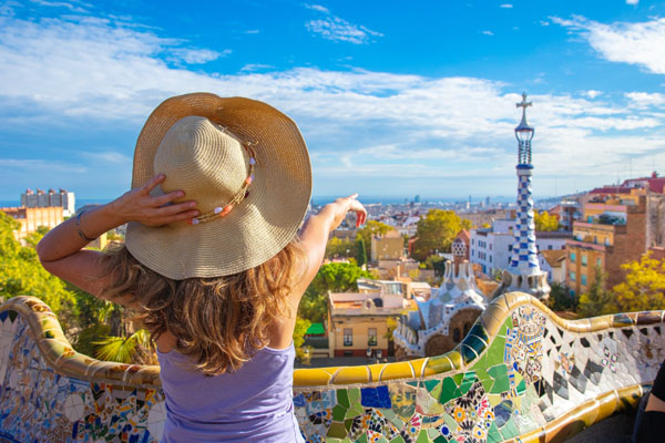 View of Barcelona in Spain